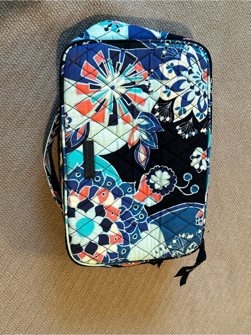 Vera Bradley Lotus Floral Swirl Quilted Cosmetic Case